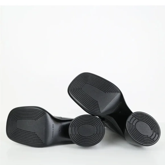 Charles & Keith Patent Black Heeled Boots - Picture 6 of 11